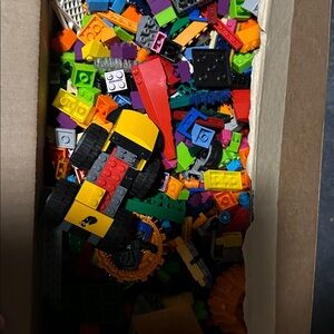 over 7 pounds of legos